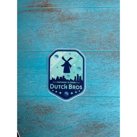 DUTCH Bros. Sticker 2016 Permission to Dream Jellyfish NEW - Picture 1 of 2